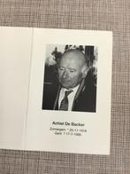 Wielrenner A.De Backer Zomergem +Gent 1995, Collections, Images pieuses & Faire-part, Envoi, Image pieuse