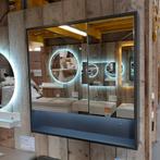 Spiegelkast, Grijs, Planchet, LED verlichting, 80 cm Eira 80, Ophalen of Verzenden, Nieuw