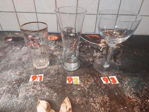 Riva oude  bierglazen, Verzamelen, Glas en Drinkglazen, Zo goed als nieuw, Bierglas, Ophalen of Verzenden
