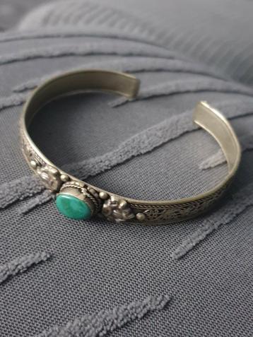 Mooi echt antique thibetaans zilveren armband  beschikbaar voor biedingen