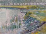 Schilderij M.VAN DEN BEMPT "Ergens aan de Schelde", Antiek en Kunst, Ophalen of Verzenden