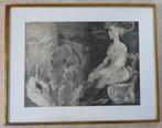 ROGER SOMVILLE / NAAKTE VROUW / ORIGINEEL / 76x95cm / KADER, Ophalen