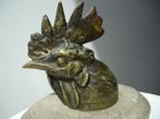 antiek bronzen haan Fonderie Jules D'Heur Herstal coq bronze, Ophalen
