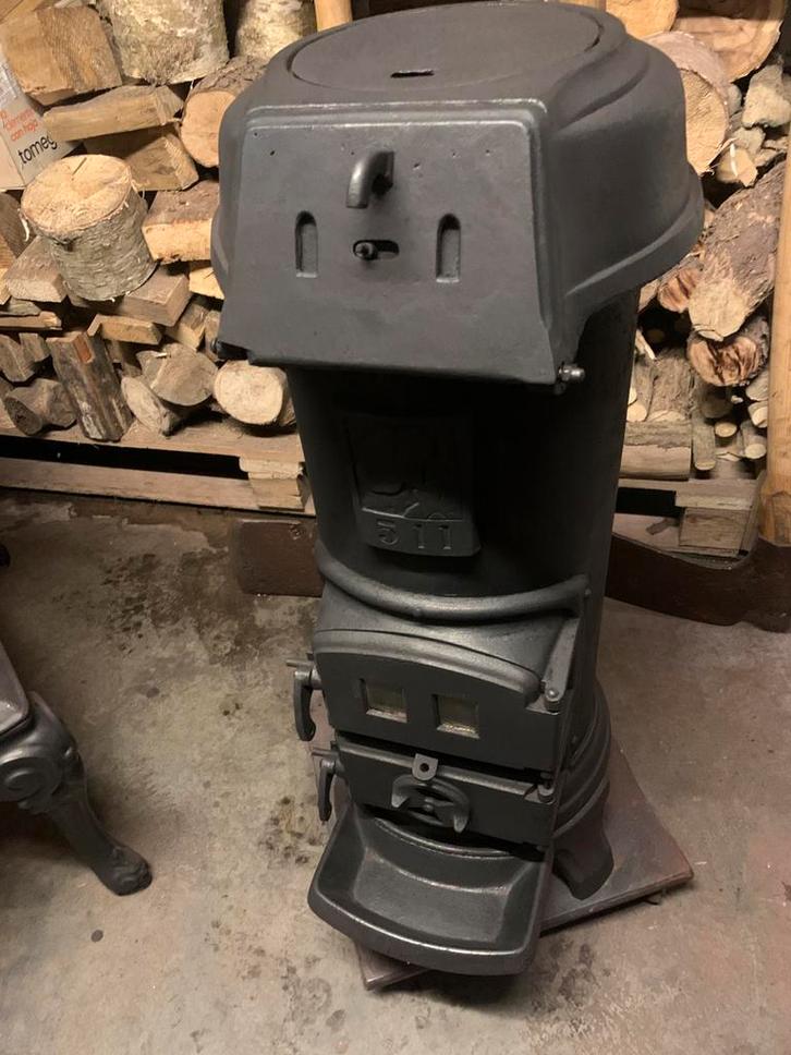 Duveltje, Huis en Inrichting, Kachels, Gebruikt, Vrijstaand, Potkachel, Hout, Ophalen of Verzenden