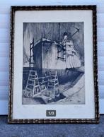 gravure cale seche signe kurt peiser, Ophalen of Verzenden