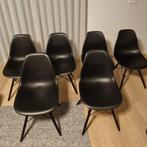 Eames DSW replica - 6 stuks, Huis en Inrichting, Stoelen, Ophalen, Gebruikt, Zwart, Metaal