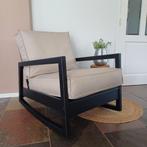 Schommelstoel met nieuwe beige kussens, Huis en Inrichting, Ophalen, Stof