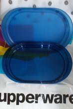 Tupperware exclusief grote ovale serveerschaal 34 x 23 x 4, Blauw, Ophalen of Verzenden