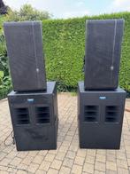 Set Professionele Mackie Actieve baskasten + tops 3 way syst, Gebruikt, Overige typen, 120 watt of meer, Ophalen