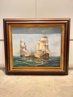 Handgeschilderd maritiem schilderij – gesigneerd J. Harley, Ophalen