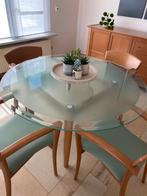 Prachtige eetplaats met ronde tafel +buffetkast+4stoelen, Huis en Inrichting, Complete eetkamers, Ophalen, Modern, 4 tot 6 stoelen