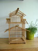 Vintage pagode bamboe en hout vogelkooi decoratief, Ophalen