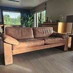 Ruime lederen tweezit, Huis en Inrichting, Ophalen, Gebruikt, 150 tot 200 cm, Vintage