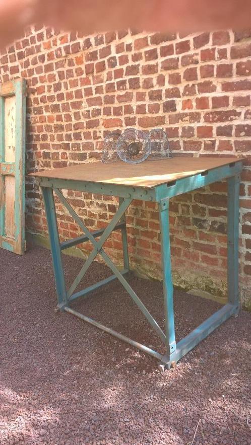 SIDE TABLE - BIJZETTAFEL industrieel, Jardin & Terrasse, Tables de jardin, Enlèvement ou Envoi