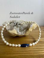 Collier en perles d'eau douce et sodalite, Avec pierre précieuse, Enlèvement ou Envoi, Blanc, Neuf