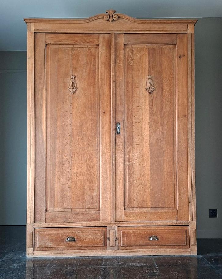 Halkast eik, Huis en Inrichting, Kasten | Kleerkasten, Gebruikt, 200 cm of meer, 100 tot 150 cm, 50 tot 75 cm, Met lade(s), Met deur(en)