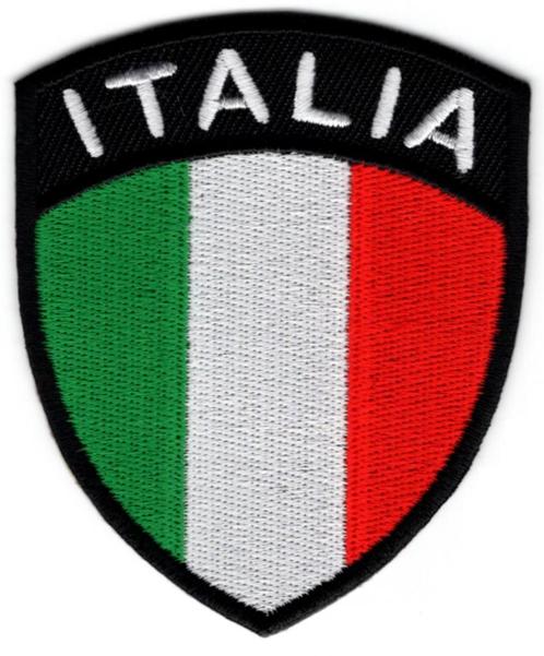 Italiaanse vlag schild stoffen opstrijk patch embleem #6, Collections, Vêtements & Patrons, Neuf, Envoi
