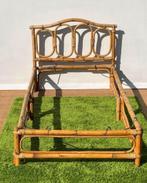 70s Vintage bamboe bed, Huis en Inrichting, Ophalen of Verzenden, Zo goed als nieuw, Eenpersoons, Vintage