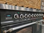 🔥Luxe Fornuis Boretti 90 cm antraciet + rvs 6 pits 2 ovens, 60 cm of meer, 5 kookzones of meer, Vrijstaand, 90 tot 95 cm