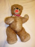 Vintage oude beer pluche peluche teddybeer speelgoed stro, Ophalen of Verzenden