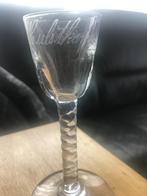Hulstkamps oude Schiedammer jenever glas - gezuurd, Verzamelen, Overige merken, Glas of Glazen, Gebruikt, Ophalen of Verzenden