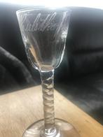 Hulstkamps oude Schiedammer jenever glas - gezuurd, Ophalen of Verzenden, Gebruikt, Glas of Glazen, Overige merken