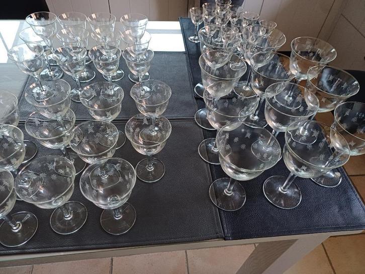 kristallen servies vintage jaren 50, Antiek en Kunst, Antiek | Glaswerk en Kristal, Ophalen