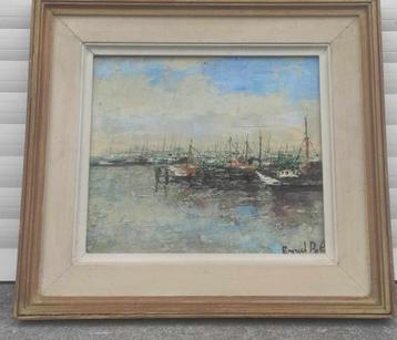 Huile sur panneau marine signe beschikbaar voor biedingen