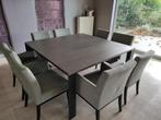 Mooie livingtafel met 8 stoelen, Huis en Inrichting, Ophalen, Pastorij stijl, 150 tot 200 cm, Zo goed als nieuw