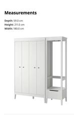 Garde robe IKEA, Avec porte(s), 150 à 200 cm, Comme neuf, Enlèvement