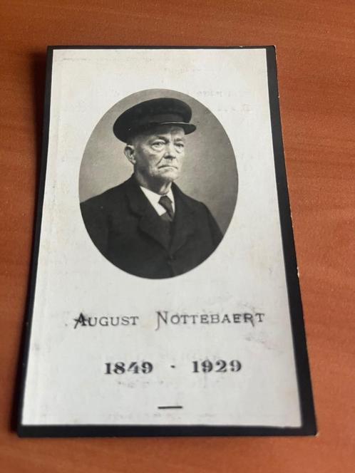 Rouwkaart A. Nottebaert  Autryve 1849 + Avelghem 1929, Verzamelen, Bidprentjes en Rouwkaarten, Rouwkaart, Verzenden
