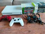 Xbox One S spelconsole + 2 controllers + games, Xbox One, Zo goed als nieuw, Ophalen