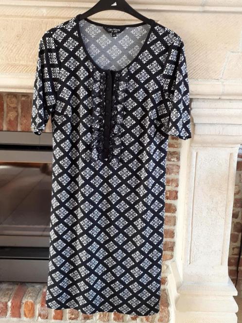 Alice Temperley JBC - jurk - zwart/wit - maat 36 - stretch, Kleding | Dames, Jurken, Gedragen, Maat 36 (S), Zwart, Knielengte