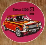 Vintage sticker Simca 1100 retro autocollant Chrysler, Collections, Autocollants, Comme neuf, Voiture ou Moto, Enlèvement ou Envoi