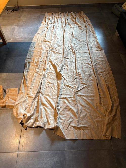 Gordijnen, Huis en Inrichting, Stoffering | Gordijnen en Lamellen, Zo goed als nieuw, 200 cm of meer, 150 tot 200 cm, Crème, Ophalen