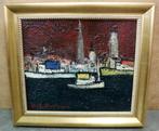 Hubert De Vries, zicht op de Schelde, Antiek en Kunst, Ophalen of Verzenden