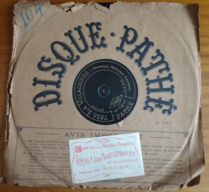 ANCIEN DISQUE PATHE 100 tm, Audio, Tv en Foto, Platenspelers, Ophalen of Verzenden
