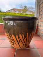 Pot de fleurs en céramique avec glaçure, Jardin & Terrasse, Pots de fleurs, 25 à 40 cm, Terracotta, Rond, Enlèvement