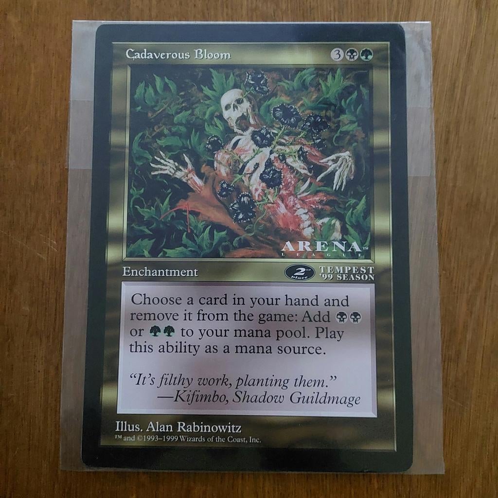 MAGIC THE GATHERING  - JUMBO CARD  - CADAVERIOUS BLOOM, Ophalen of Verzenden, Nieuw, Losse kaart
