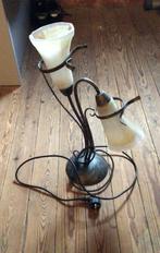 Staande lamp en tafellamp, Huis en Inrichting, Lampen | Tafellampen, Ophalen, Glas, 75 cm of meer, Landelijk