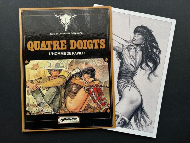 Quatre doigts - L'homme de papier - Manara - EO1982- Dargaud, Boeken, Stripverhalen, Verzenden