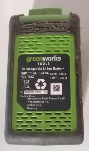 Gezocht: Greenworks 40V Li-Ion accu gereedschap (4Ah) beschikbaar voor biedingen