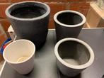 Stenen bloempotten, Tuin en Terras, Ophalen, Zo goed als nieuw