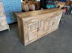 Uniek Nieuw Dressoir IBiza/Boho met de hand uitgesneden, Met deur(en), Ibiza/Boho/Botanisch, 150 tot 200 cm, Nieuw