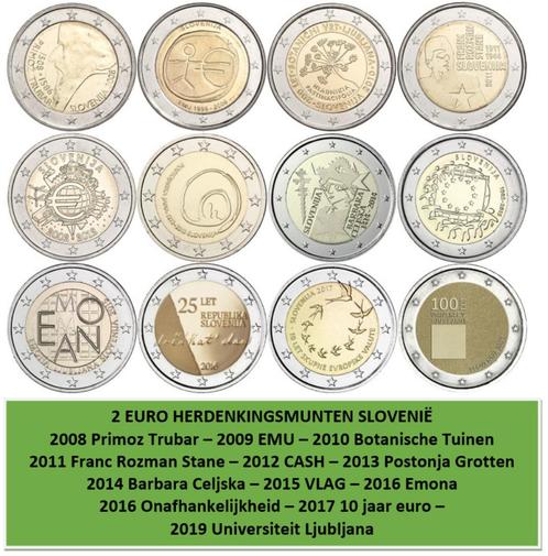 2 euro herdenkingsmunten Slovenië, Postzegels en Munten, Munten | Europa | Euromunten, 2 euro, Slovenië, Verzenden