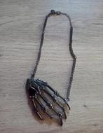 Collier avec pendentif grande main de squelette en métal, Ophalen of Verzenden, Nieuw, Jongen of Meisje
