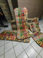 VINTAGE KLEURRIJKE KUSSENS V TUINSTOELEN 4 GR / SET 8  EU, Ophalen, Zo goed als nieuw
