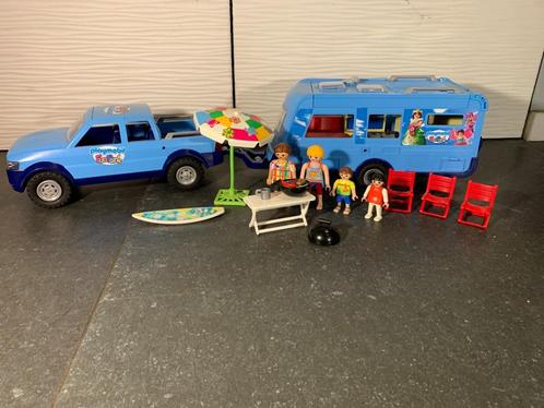 BXL Playmobil 9502 Fun Park Pick up et Caravane, Kinderen en Baby's, Speelgoed | Playmobil, Gebruikt, Ophalen