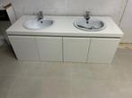 GRATIS: Badkamer meubel met 2 lavabo's, Ophalen, Gebruikt, Spiegelkast
