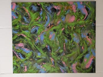 Terug lente in mijn hoofd - abstract schilderij - 60x70cm beschikbaar voor biedingen